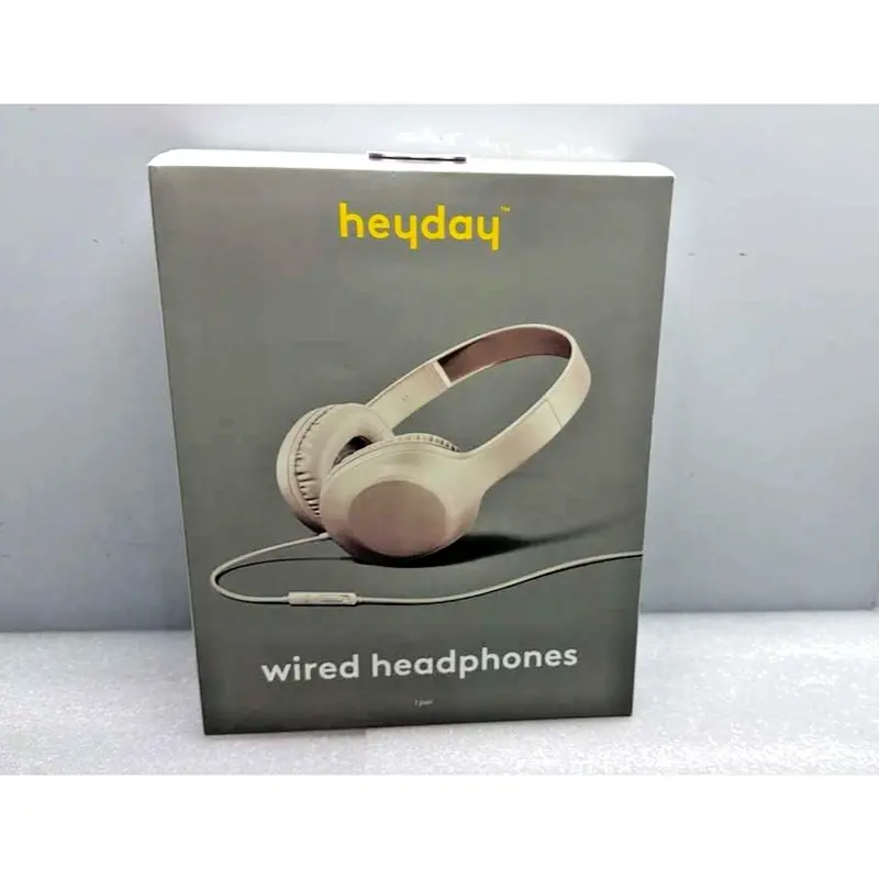 Heyday Wired On-Ear Headphones – Mist Ivory Finish, Built-In Mic & 3.5Mm Jack (Model 198850646179) 1