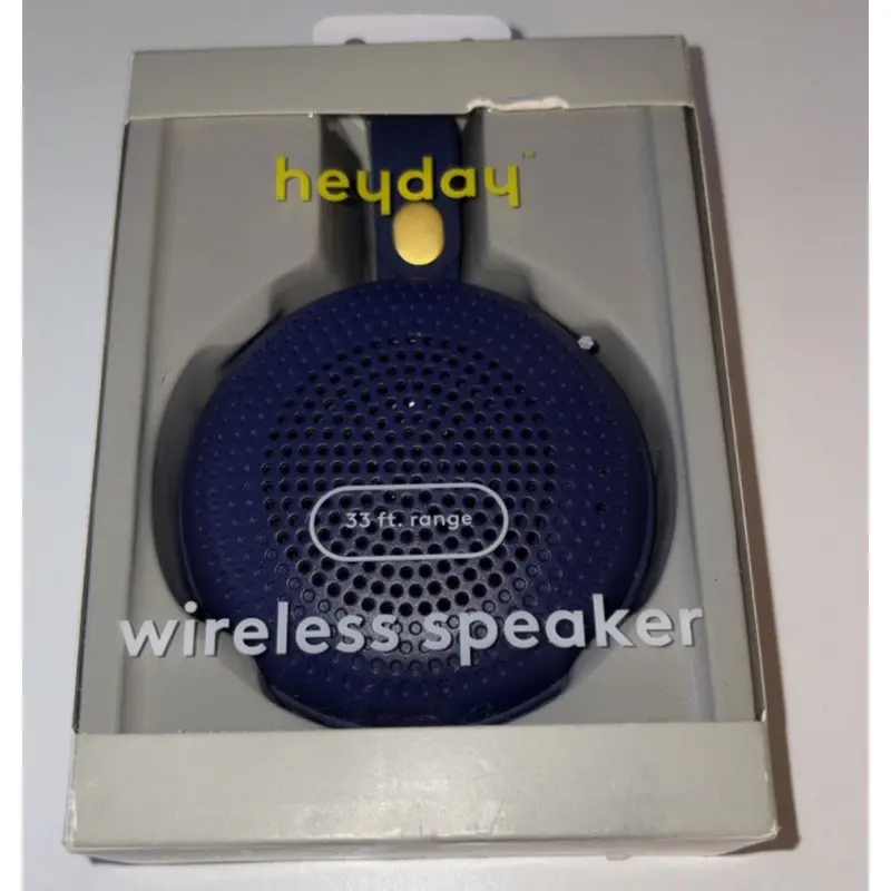 Heyday Wireless Bluetooth Speaker – 33-Foot Range, Water-Resistant Design (Dark Blue) 1