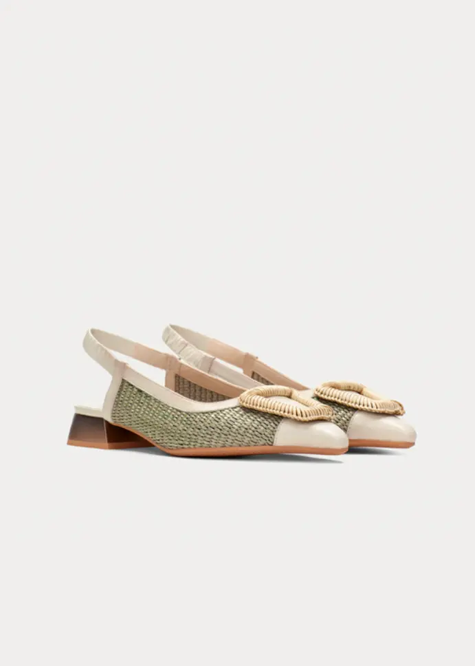 Hispanitas Dali Raffia-Woven Slingback Sandals 1
