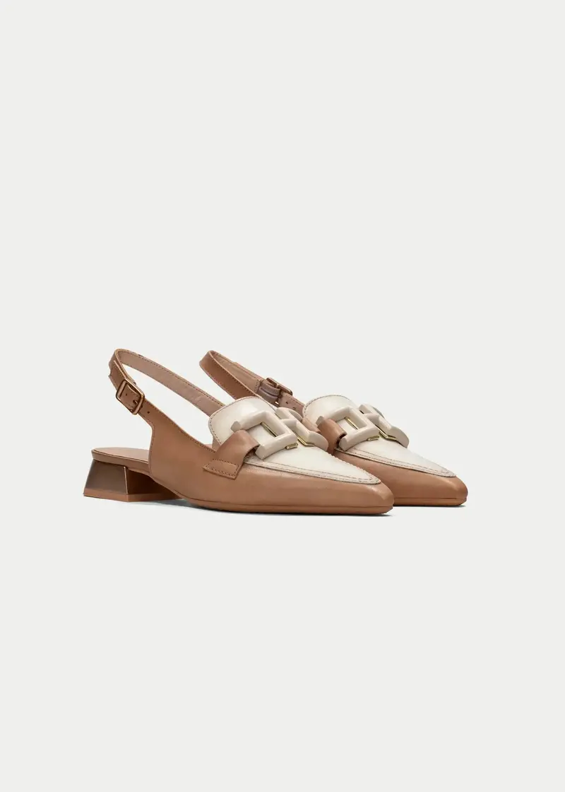 Hispanitas Dali Two-Tone Slingback Flat 1