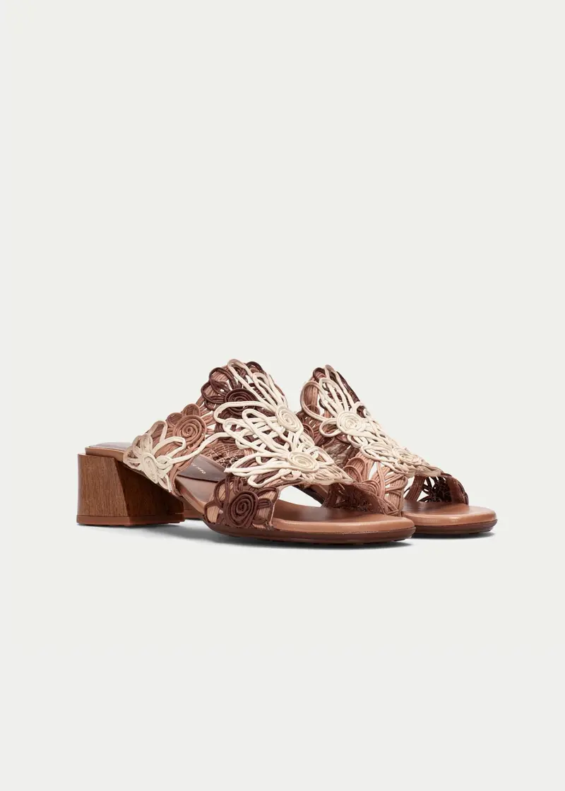 Hispanitas Tulip-Heel Mule Sandals 1
