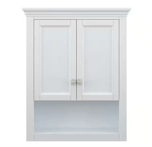 Home Decorators Collection Lamport Bathroom Wall Cabinet – 26"W × 8"D × 32"H, White Freestanding Storage 1