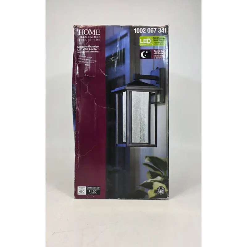 Home Decorators Collection Mauvo Canyon Led Outdoor Wall Light – Black, Dusk-To-Dawn 1