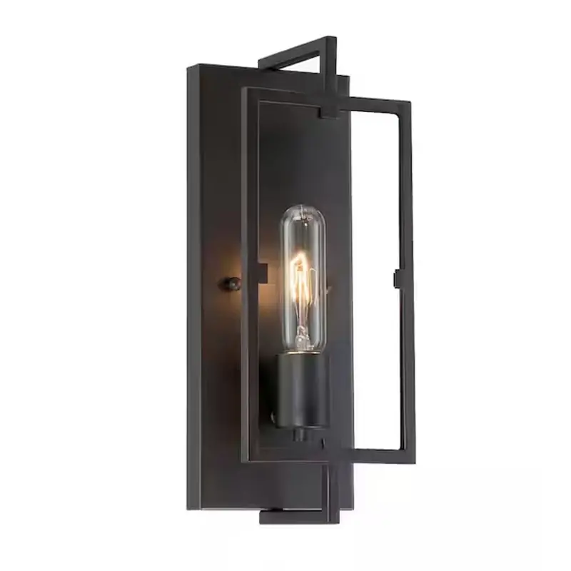Home Decorators Kenton Wall Sconce — 4.75-Inch Bronze Fixture With Cage Detail 1