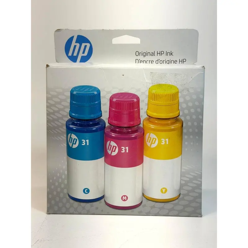 Hp 31 Ink Bottle Trio — Cyan, Magenta & Yellow Refills 1