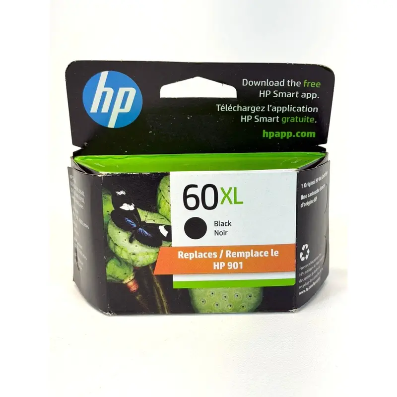 Hp 60Xl Black Ink Cartridge (Cc641Wn) For Select Hp Printers 1