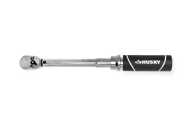 Husky 1/4" Drive Click-Type Torque Wrench — Adjustable Range: 40–200 In-Lbs 1
