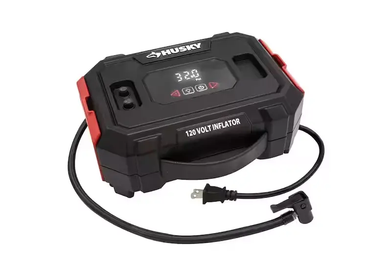 Husky 120-Volt Electric Tire Inflator – Portable Air Compressor 1