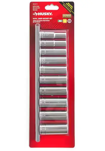 Husky 3/8-Inch Drive Deep Metric Socket Set – 10-Piece Professional Kit 1