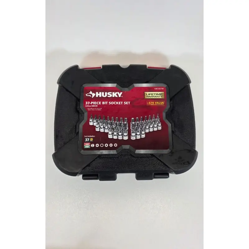 Husky 3/8-Inch Drive Socket Bit Set – 36-Piece Master Kit (One Piece Missing) 1