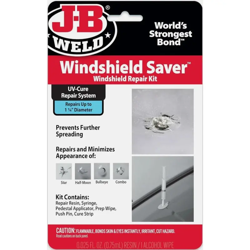 J-B Weld Windshield Saver Repair Kit – 2 Fl. Oz Glass Crack Fix Solution 1