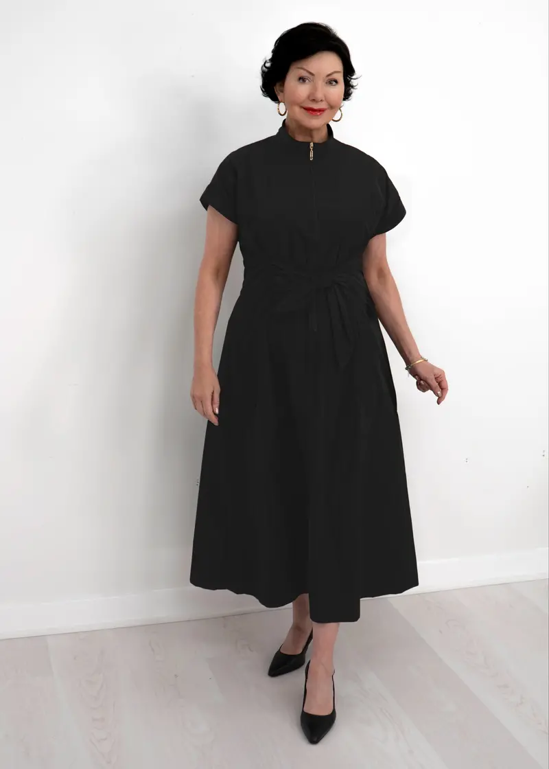 Joseph Ribkoff Memory-Fit Flared Dress With Adjustable Tie Waist 1
