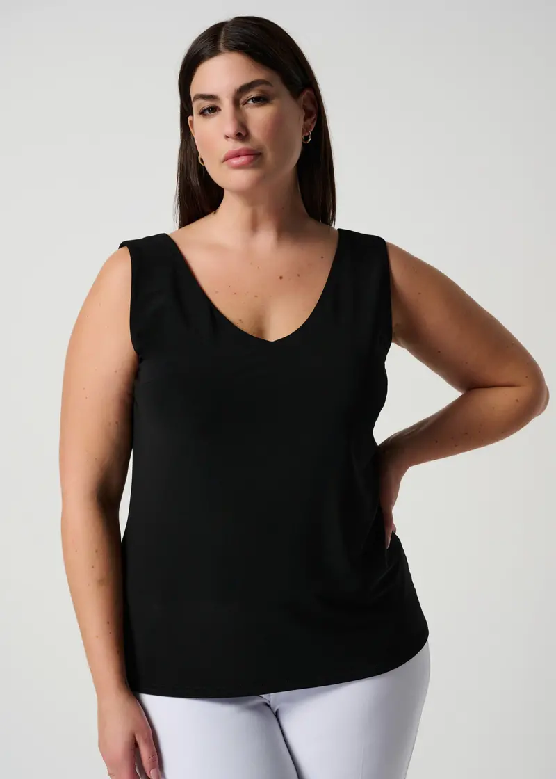 Joseph Ribkoff Minimalist V-Neck Sleeveless Camisole Top 1
