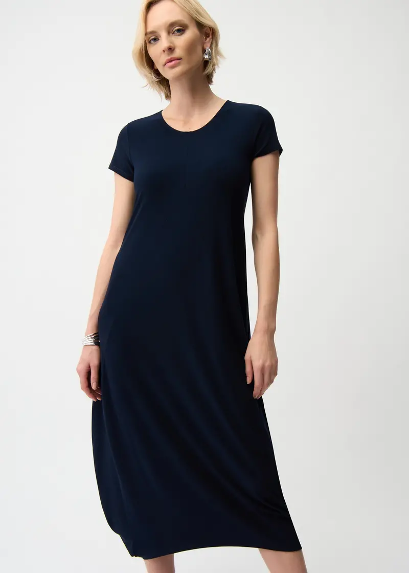Joseph Ribkoff Silky Cocoon Dress With Scoop Neck 1
