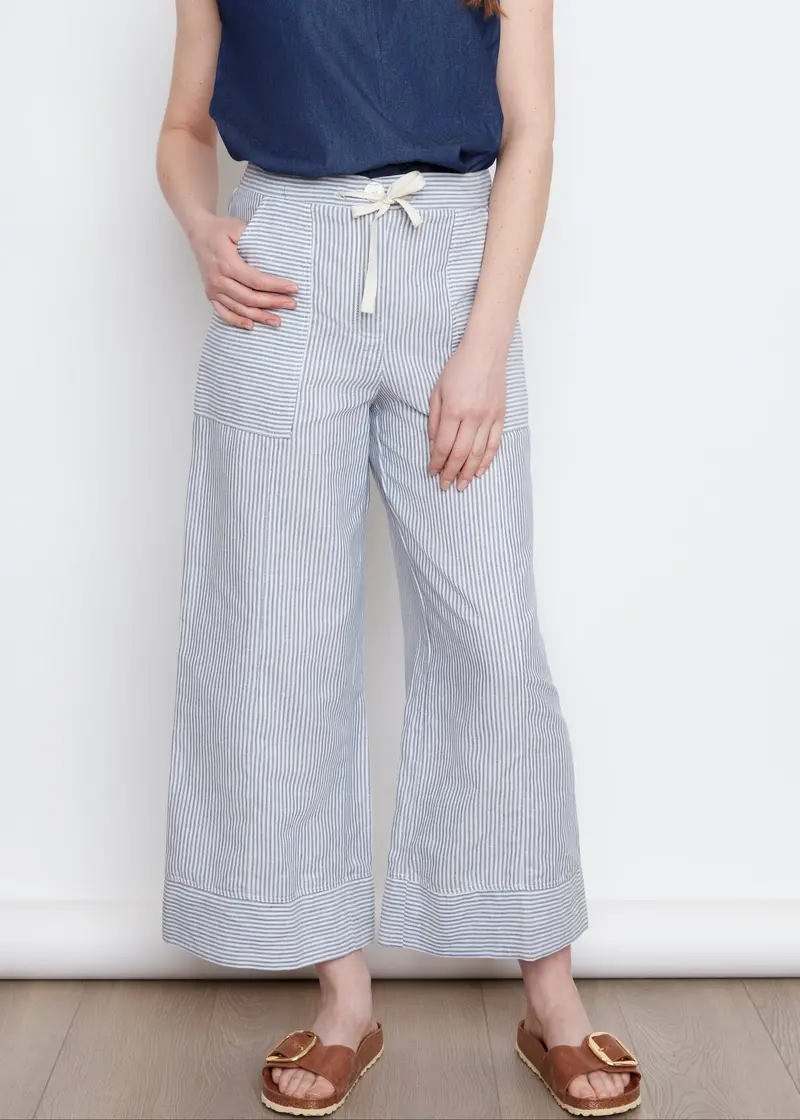 Julei Brooke Striped Linen Trousers 1