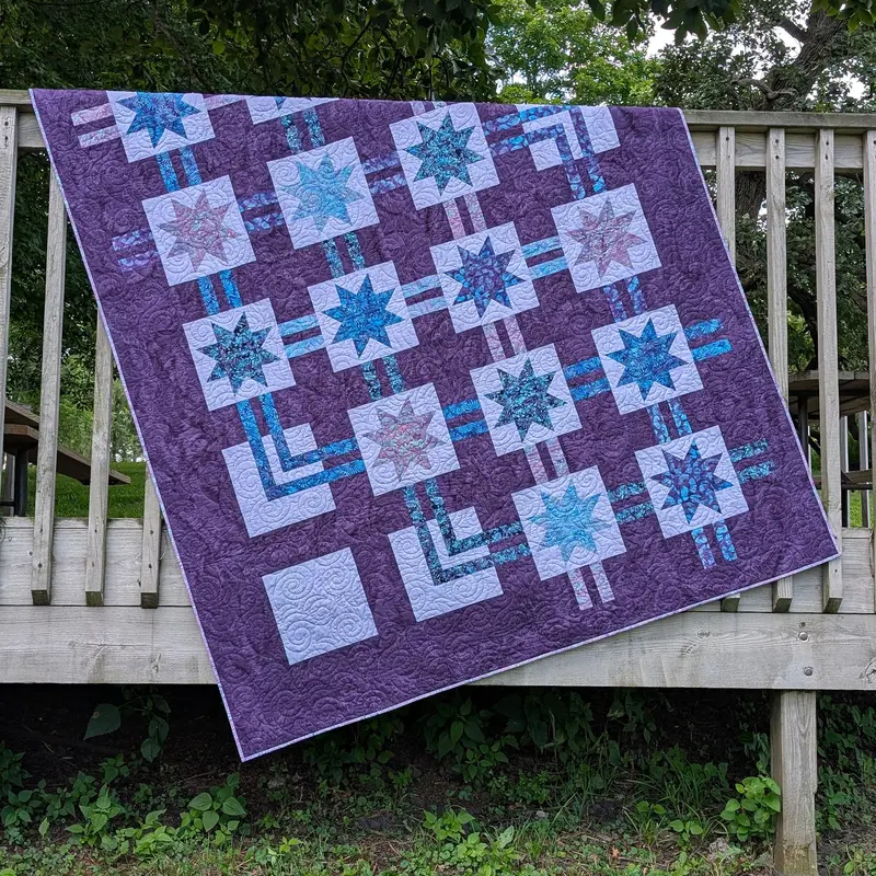 Jump Space Graphic Quilt Pattern 1