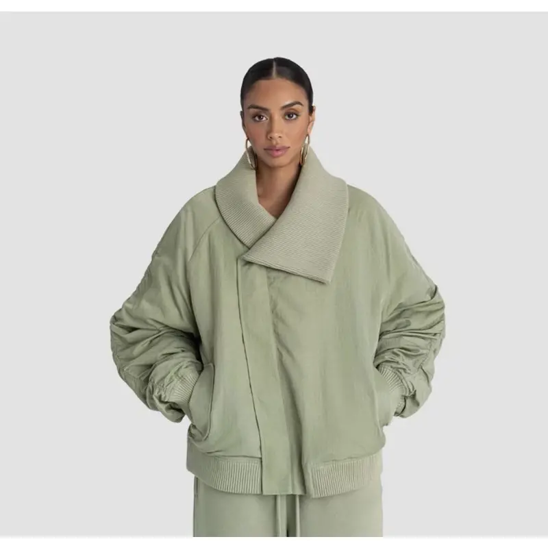 Kbb By Kahlana Olive Green Shawl Collar Jacket – Women’S Medium 1