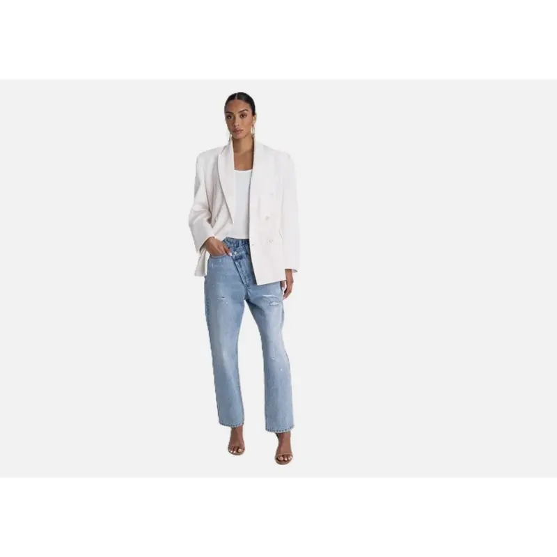 Kbb By Kahlana The David Double-Breasted Blazer – Cream, Size L (Us 14) 1