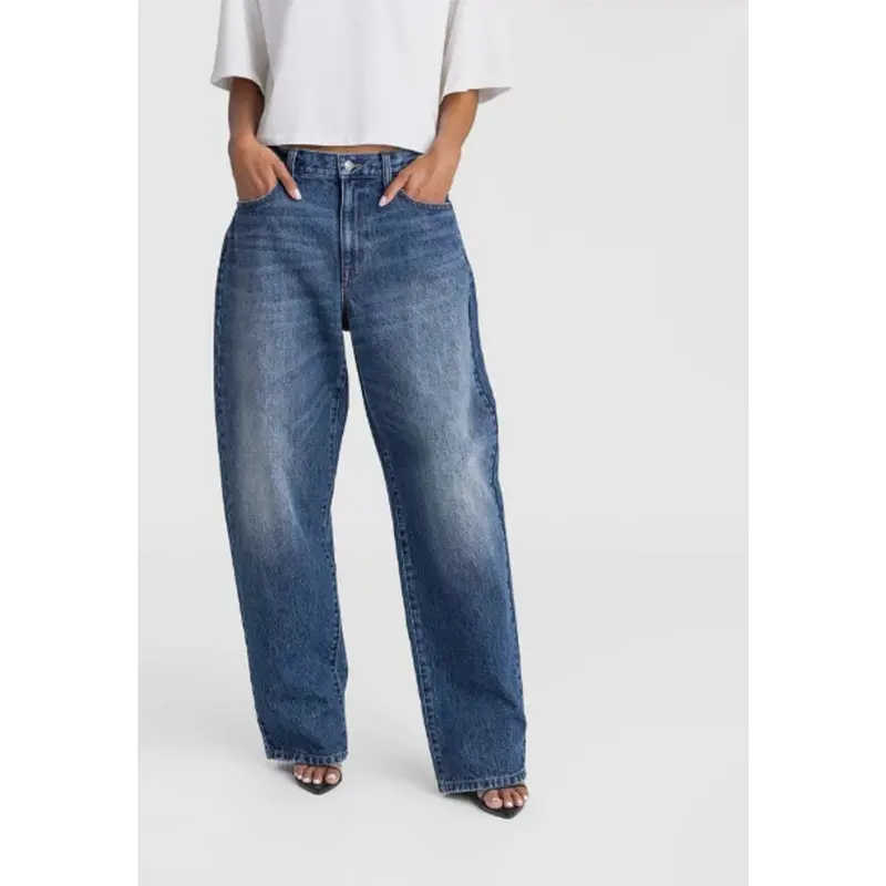 Kbb By Kahlana The Kahlana Jean – Women’S Mid-Rise Wide-Leg Denim In Dark Wash (Size 16) 1