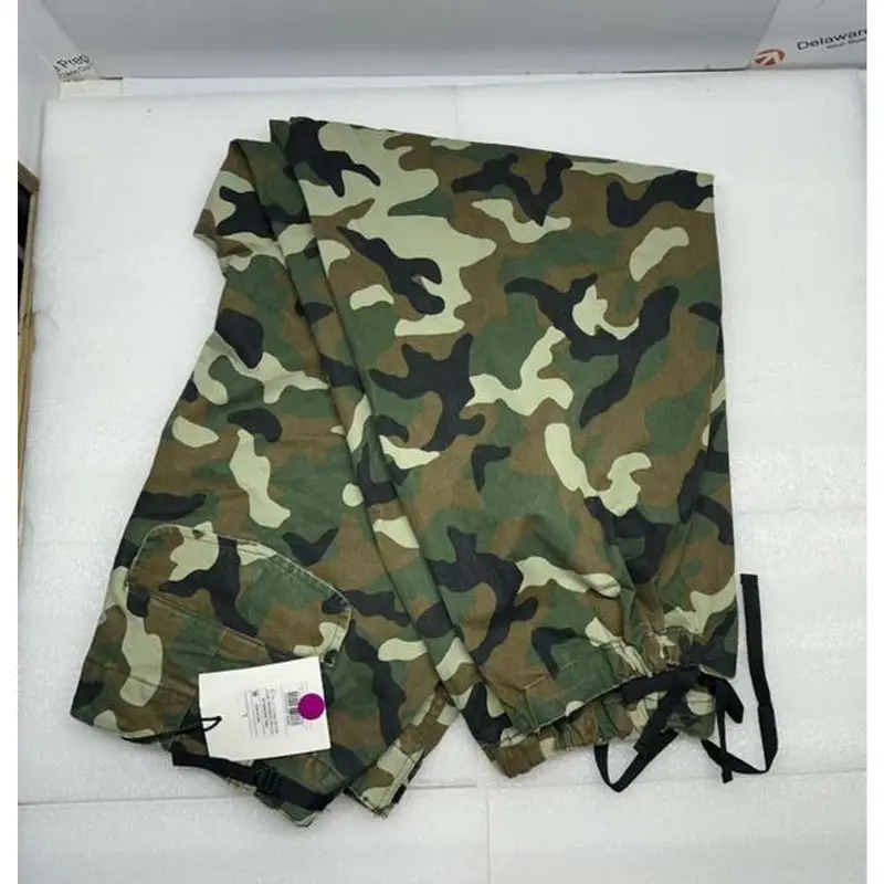 Kbb By Kahlana Women’S Cargo Jogger – Mid-Rise Straight-Leg Camo Pants, Size Large 1