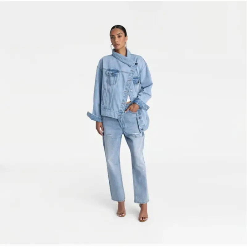 Kbb By Kahlana Women'S Light-Wash Denim Jacket In Size M 1