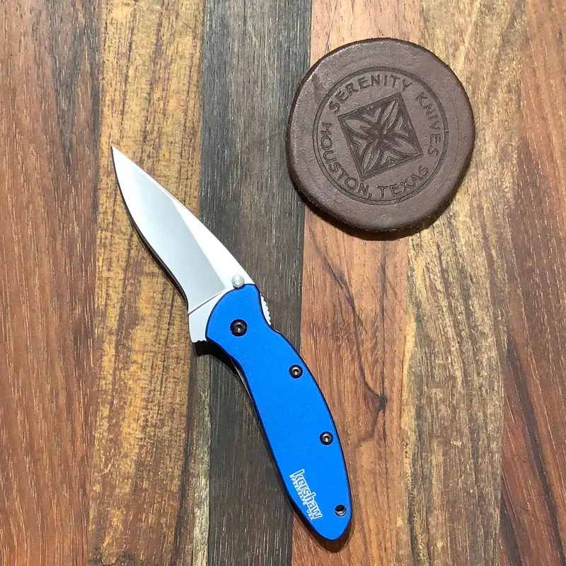 Kershaw Scallion Folding Knife With Blue Handle 1