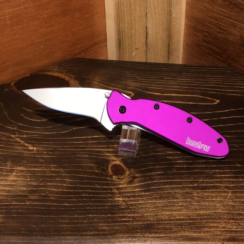 Kershaw Scallion Purple Handle Pocket Knife 1