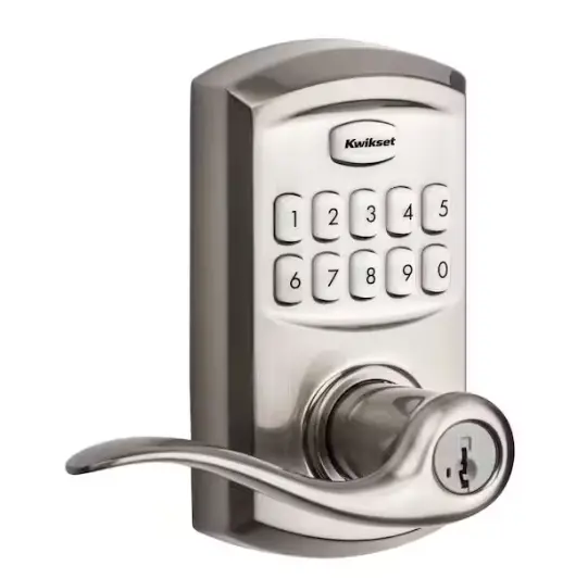 Kwikset Smartcode 917 Electronic Keypad Handle In Satin Nickel – Tustin Style With Smartkey Security 1