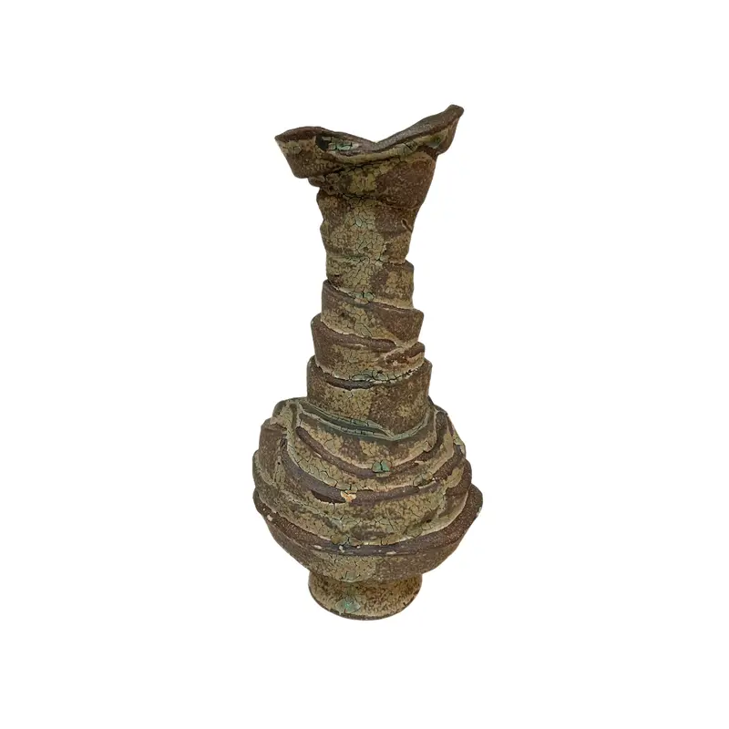 Layered Strip Bud Vase In Stoneware By Sally Terrell 1