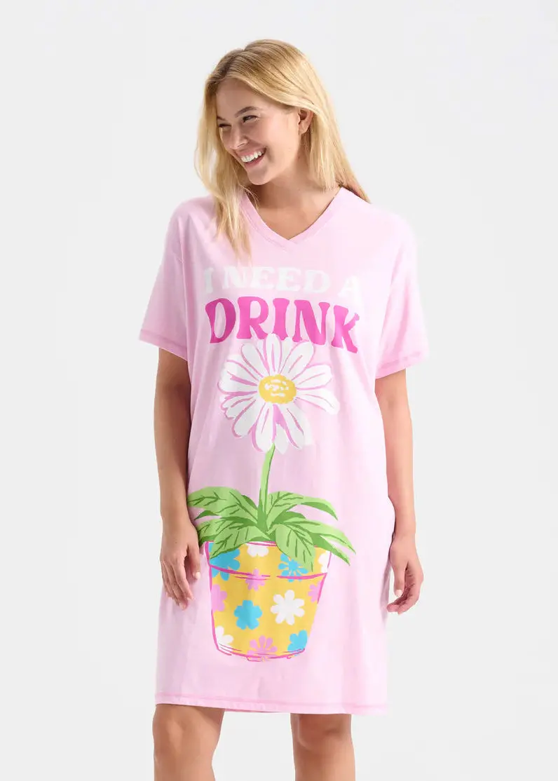 Little Blue House I Need A Drink Relaxation Tee 1