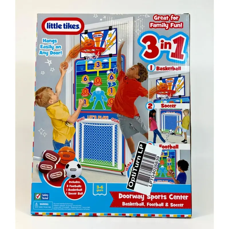 Little Tikes 3-In-1 Doorway Sports Center: Basketball, Football & Soccer Game 1