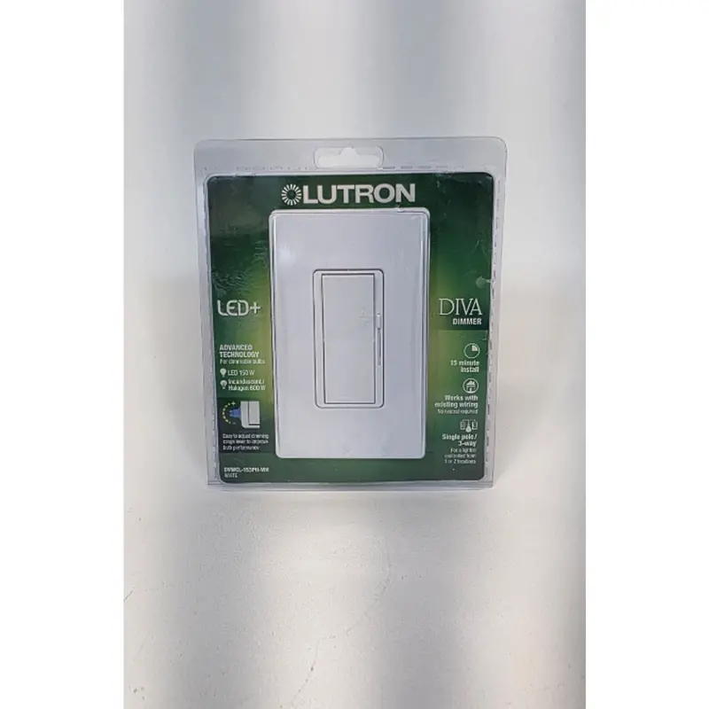 Lutron Diva Led+ Dimmer Switch – Single-Pole Or 3-Way, White (Dvcl-153Ph-Bl) 1