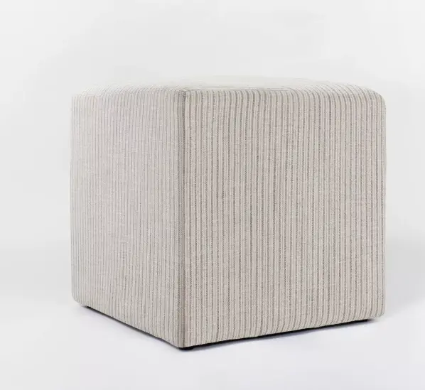 Lynwood Tufted Cube Ottoman – Upholstered Storage Seat, Studio Mcgee X Threshold 1