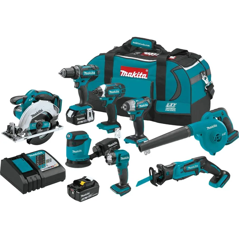 Makita Xt801X1 18V Lxt 8-Piece Cordless Combo Kit With 3.0Ah Batteries 1