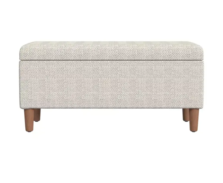 Malmo Fabric Storage Bench – Homepop Contemporary Design 1