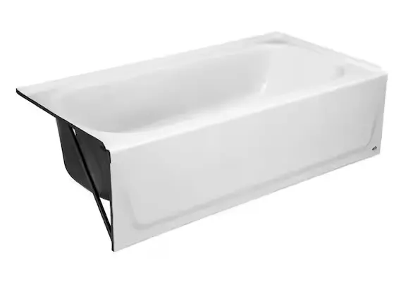 Maui Alcove Soaking Bathtub – 60" X 30", White Finish, Left-Drain Layout 1