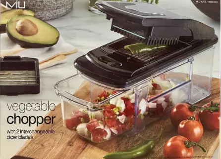 Miu Multi-Blade Vegetable Chopper – Includes Two Dicing Discs & Safety Pusher 1