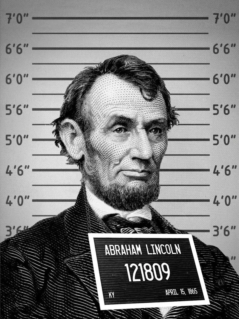 Mug Shot Money Abraham Lincoln Print 1