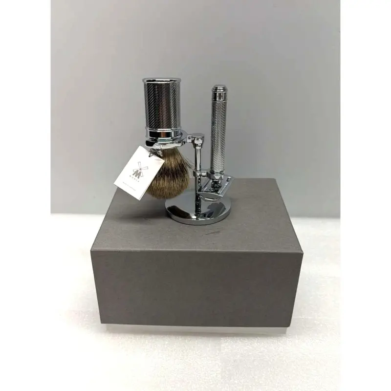 Mühle Traditional 3-Piece Safety Razor Set – Stainless Steel Handle & Blades (Model S091M89Sr) 1