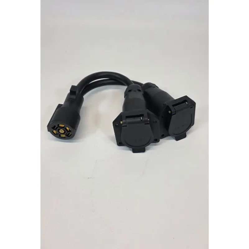 Nilight 7-Pin Y-Splitter Trailer Adapter – Female To Dual Male 7-Way Plug 1