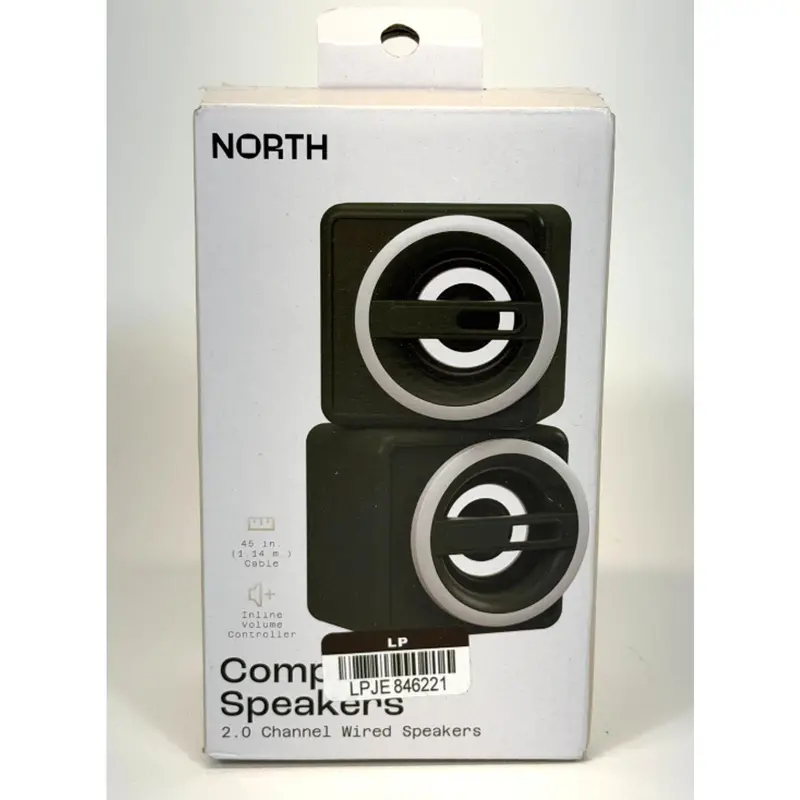North Green Wired Computer Speakers With 3.5Mm Jack – Lightweight Desktop Audio 1