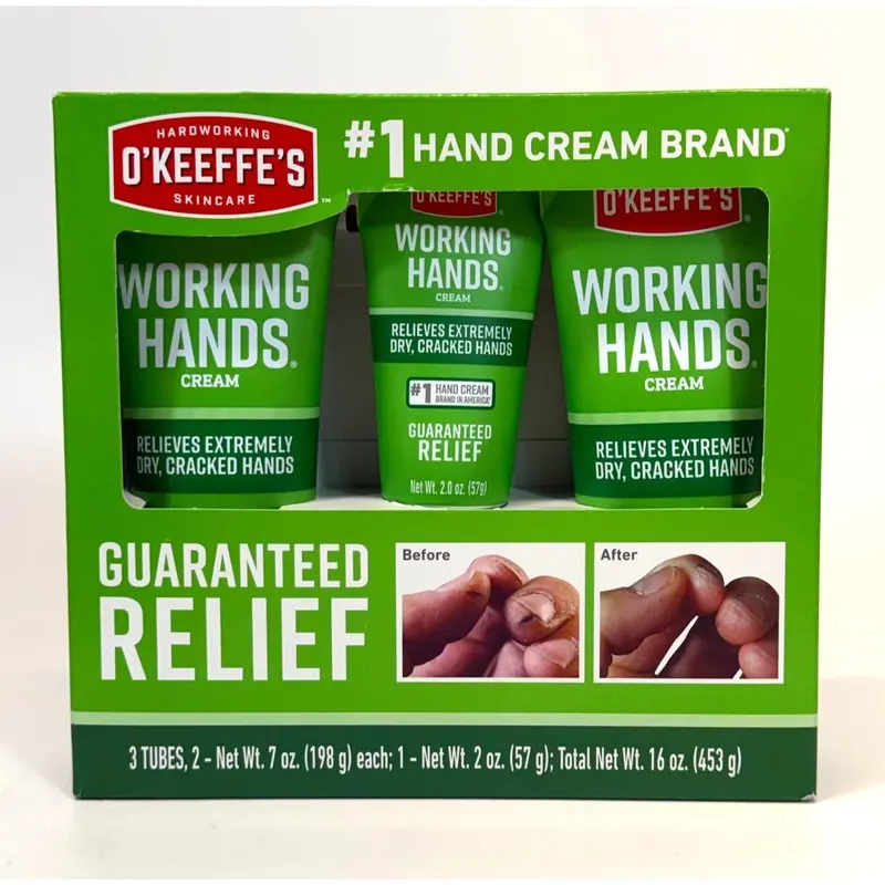 O’Keeffe’S Working Hands Hand Cream – Intensive Repair, 3-Pack (24 Oz Total) 1