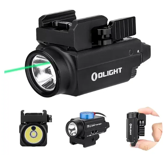 Olight Baldr S Weapon Light – Compact Rail-Mount Tactical Light With Green Laser + White Led Combo (800 Lumens) 1