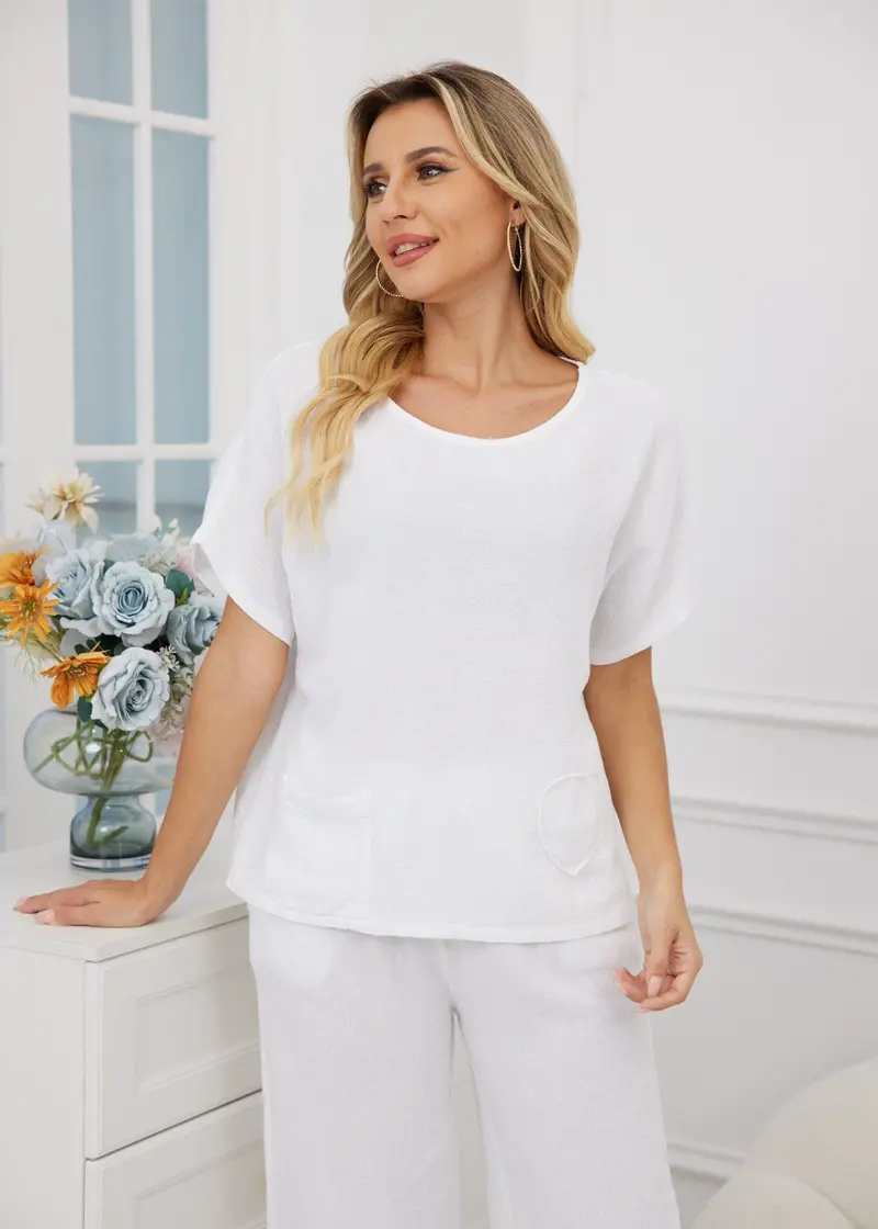 Orange Hazel’S Breezy Blend Heart Detail Top 1