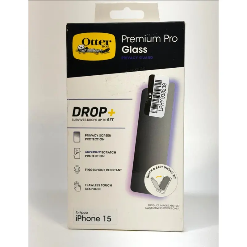 Otterbox Premium Privacy Glass Screen Protector For Iphone 15 – Anti-Spy, Drop-Resistant 1