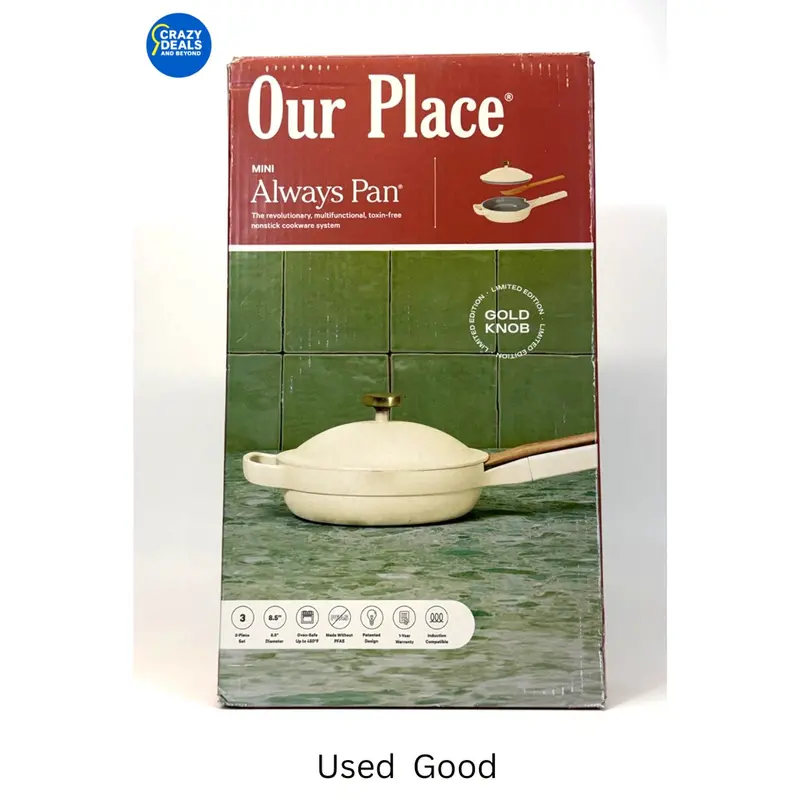 Our Place 3-Piece Ceramic Nonstick Cookware Set – Cream Finish, 1.2-Liter Capacity 1