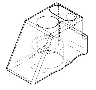 Pallet Notcher Wedge Block – 25.6" × 16" × 12.55", Center Hole Included 1