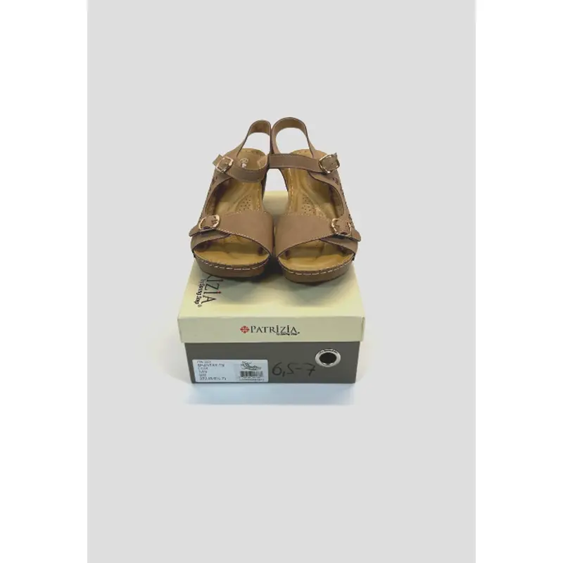 Patrizia Shantay Adjustable Wedge Sandals – Tan Back-Strap Summer Style, Size 6.5–7 1