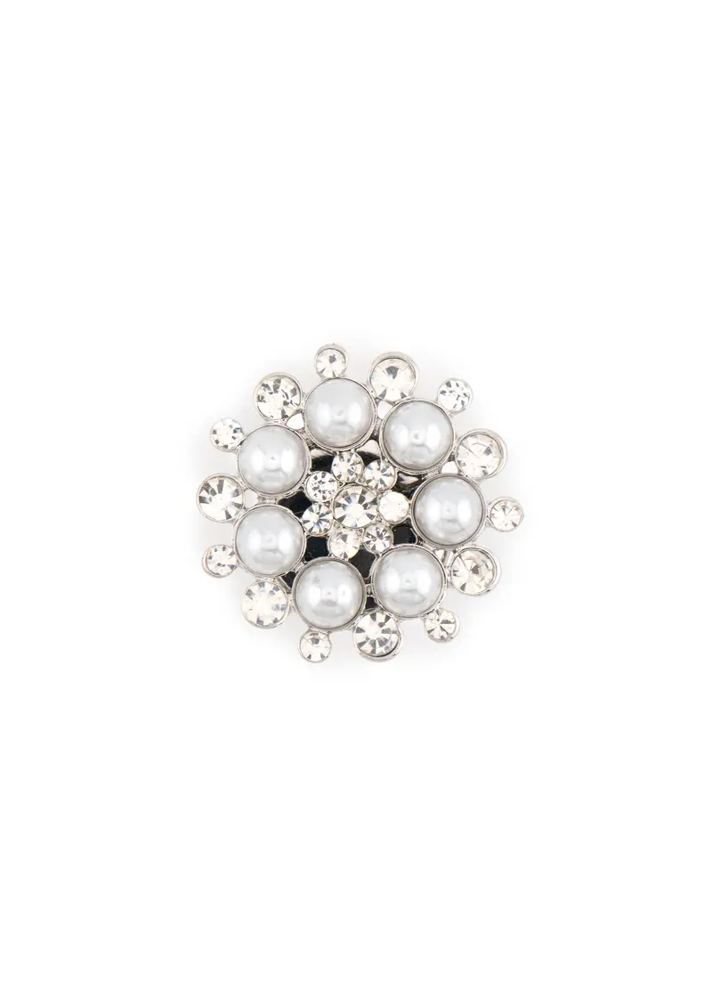 Pearl-And-Crystal Accent Button Cover – Merx Collection 1