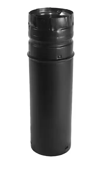 Pelletvent Multi-Fuel Vent Pipe – 3-Inch Diameter, 12-Inch Adjustable Length, Matte Black 1